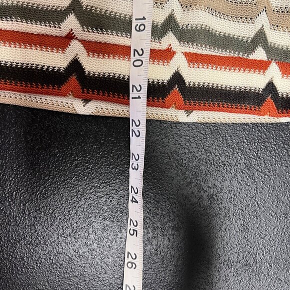 Zara Trafaluc Chevron Knit Top Size Small Multicolor - Picture 4 of 6